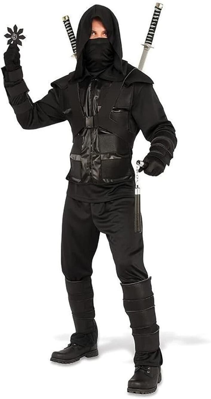 NEW Men's Dark Ninja Costume, OS